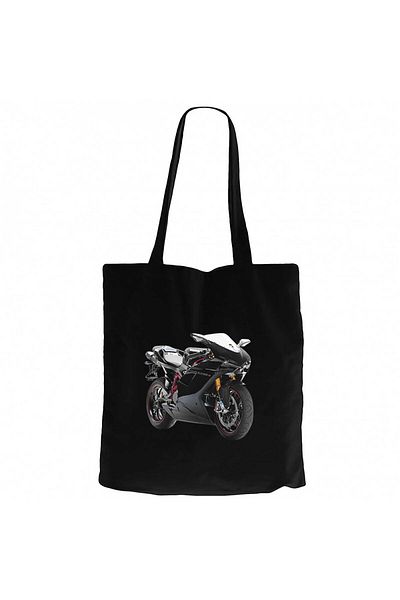 Z zepplin Ducati 1098 Μαύρη υφασμάτινη τσάντα με φερμουάρ Gabardine