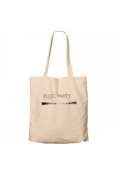 Z zepplin Geantă tote din pânză Bloc Party Silent Alarm Cream