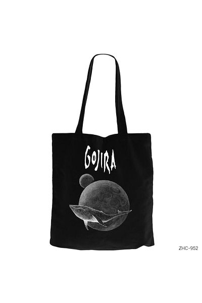 Z zepplin Geantă tote din pânză neagră Gojira de la Sirius