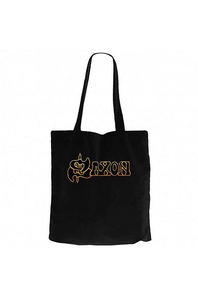 Z zepplin Saxon Gold Logo Black Canvas Tote Bag