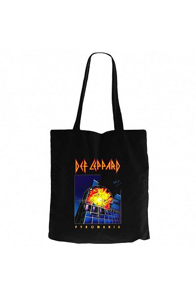 Z zepplin Def Leppard Pyromania Black Canvas Tote Bag