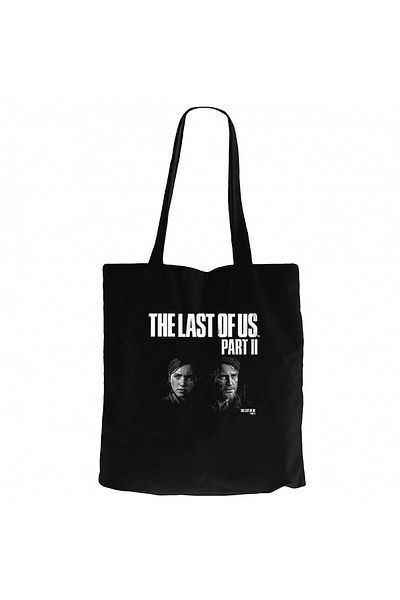 Z zepplin The Last of Us Part 2 Ellie and Joel Poster Black Canvas Tote Bag