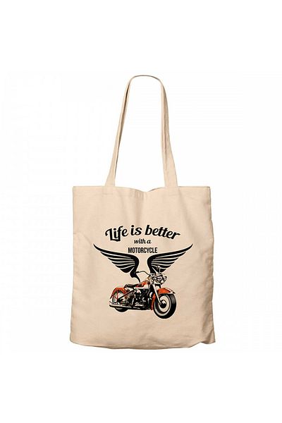 Z zepplin Vintage Chopper Cream πάνινη τσάντα