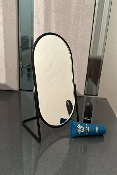 wiesmann Modern-metal-siyah-elips-masa Üstü Makyaj Aynası