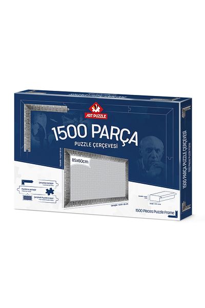 Art Puzzle Silver 1500 Pieces Unassembled Puzzle Frame