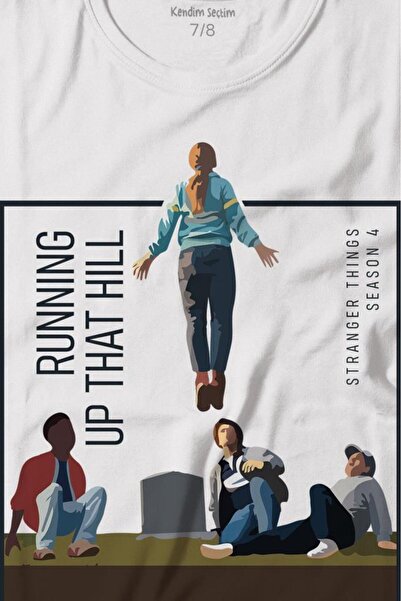 Kendim Seçtim Stranger Things Σεζόν 4 Παιδικό μπλουζάκι με στάμπα Running Up That Hill