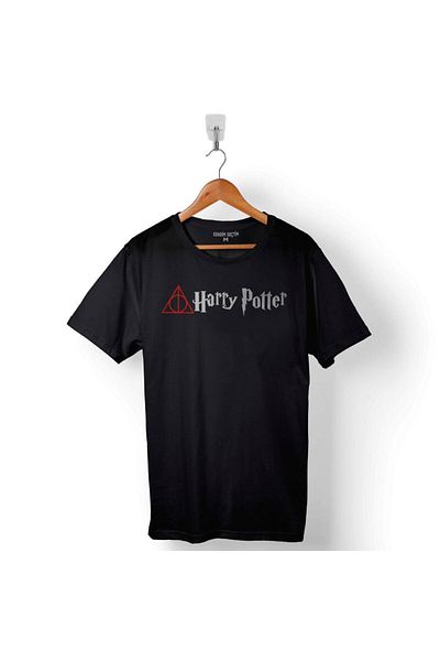 Kendim Seçtim Tricou negru unisex - Imprimat cu simbolul Death Hallows