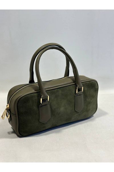 çkn sedat çakan çanta & fular & aksesuar Geanta de dama din piele intoarsa autentica model CILINDRU