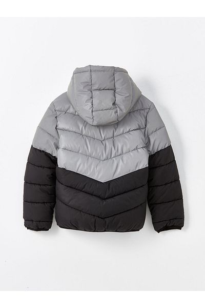 LC Waikiki Lcw Kids Hooded Reflector Detailed Boy's Puffer Jacket