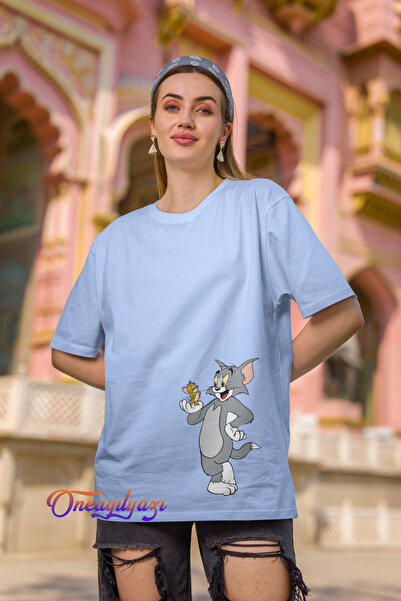 oneagılyazı Tricou oversize cu imprimeu Tom și Jerry