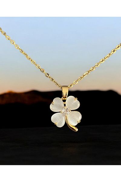 Myra Premium Clover Steel Necklace