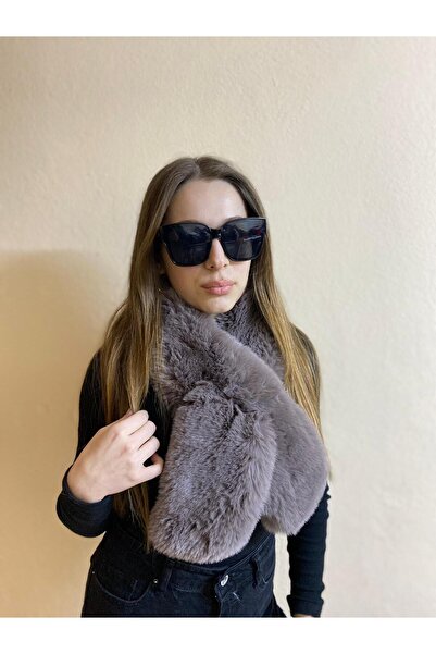 sema aksesuar New Year's New Year's Furry Plush Scarf - Winter Faux Russian Scarf - Valentine's Day