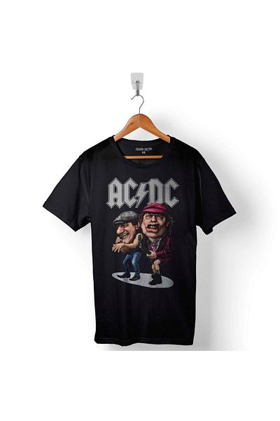 Kendim Seçtim Tricou imprimat cu curent continuu alternativ de desene animate Ac Dc Band Tricou unisex