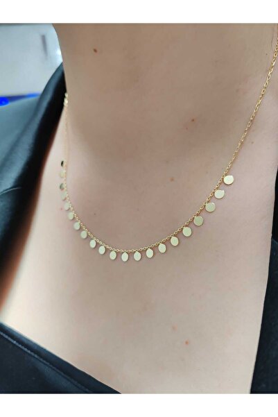 Berr Diamond 14 Ayar Altın Pullu Kolye