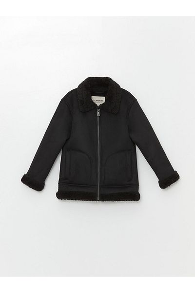 LC Waikiki Lcwk Jacket Collar Boy's Leather Look Coat