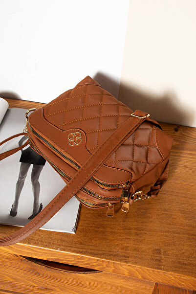 MY VİNTAGE Minimalist Elegance 3 Compartment Multi-Purpose Quilted Shoulder Bag