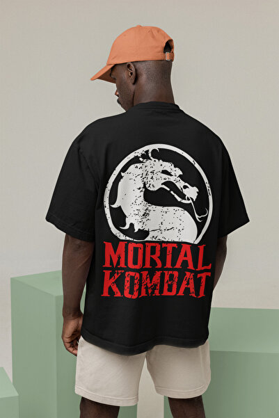SEVBANO Ejderha Mortal Kombat Baskılı Unisex Oversize Anime Tişört