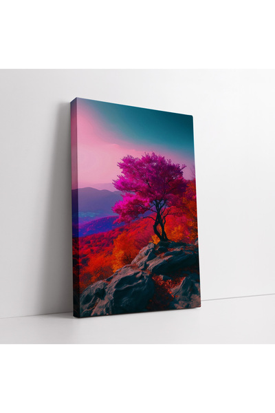 KOSS Dijital Πολύχρωμο αφηρημένο τοπίο φύσης, διακοσμητικός πίνακας σε καμβά,...