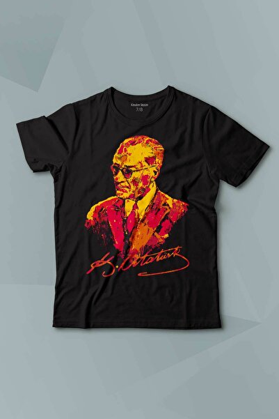 Kendim Seçtim Παιδικό κίτρινο κόκκινο μπλουζάκι με στάμπα Ataturk - Charisma ...