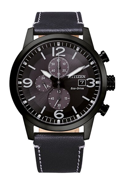 Citizen CA0745-29E Eco-Drive 43 mm Siyah Deri Kordonlu Erkek Kol Saati