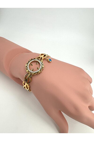 GLY ÇLKBİJUTERİ 2046 Çeyrek Altın Takmalı Kelepçe (Gold)