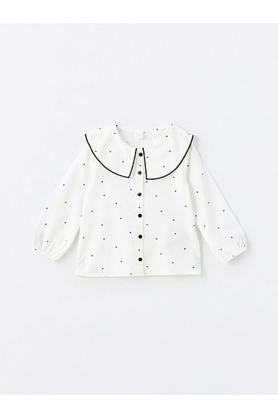 LC Waikiki LCW Baby - Ecru Print, Baba nyakörv, Hosszú ujjú Baby Girl 3 részes szett