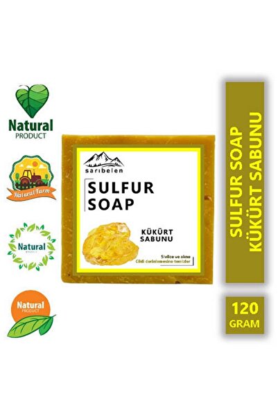 sarıbelen صابون الكبريت الطبيعي لمشاكل البشرة 120 جرام