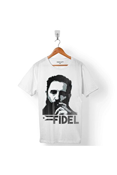Kendim Seçtim تي شيرت فيدل كاسترو الكوبي الثوري الماركسي للرجال