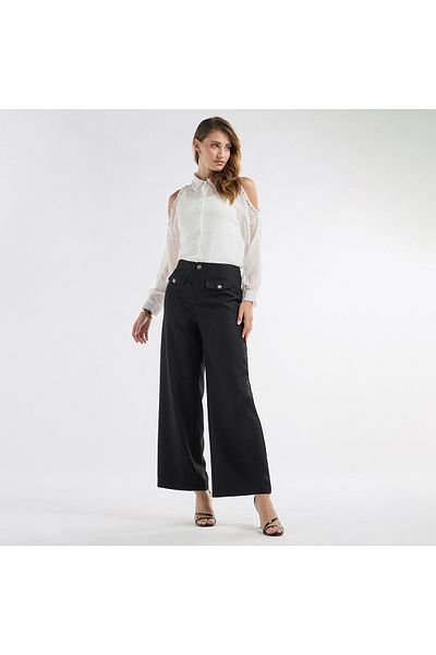FAV SHEER SHIRT WITH PEARLS