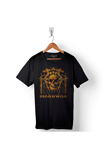 Kendim Seçtim Manowar the Lord of Steel Skull Printed T-Shirt Unisex T-Shirt