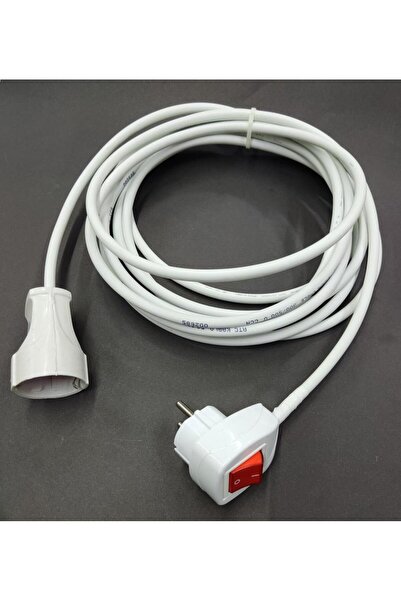 istoç 10 Metre 2x1.5 Kablolu Işıklı Anahtar Fişli Prizli Seyyar Uzatma Kablos...