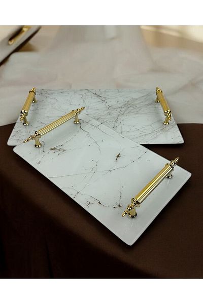 CyzHome Umber Decorative Promise Engagement Tray