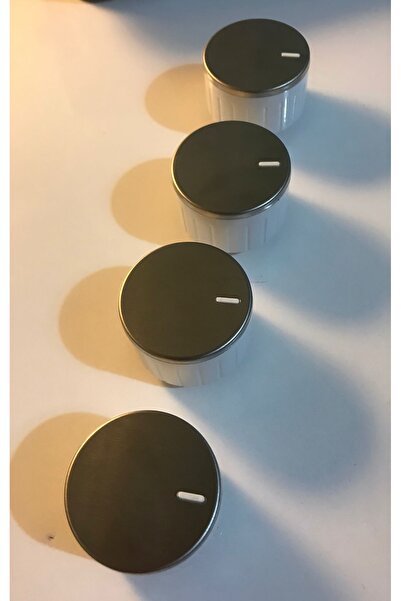 ICF ANKASTRE SET ÜSTÜ PASLANMAZ KROM OCAK BEYAZ DÜĞMESİ 4 ADET