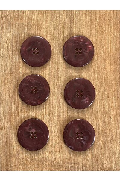 Alize Sedef görünümlü bordo 22 mm 6 adet düğme - bordo kaban düğmesi - bordo ...