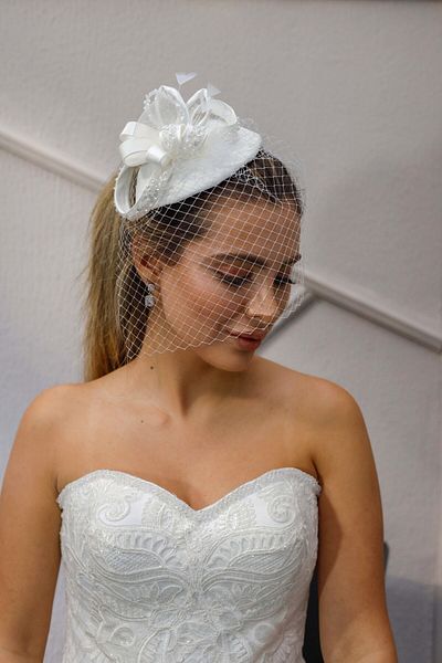Turkuaz Νυφικό Καπέλο/Νυφικό Καπέλο/Γάμος Πέτρα Otriş Λευκό Καπέλο