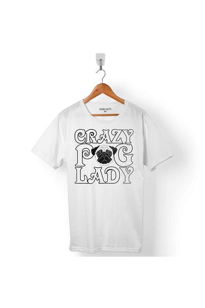 Kendim Seçtim Tricou pentru bărbați Chubby Dog Crazy Pug Lady Crazy Dog