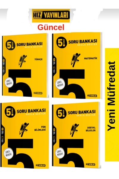 Hız Yayınları Hız Yayınları 5. Sınıf Matematik Fen Türkçe Sosyal Soru Bankası...