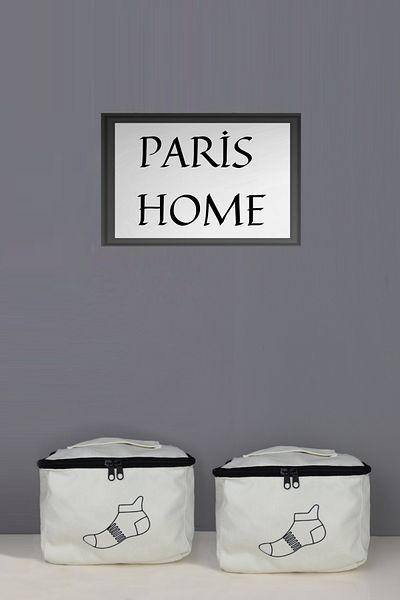 Paris Home 2 τμχ Sock Storage Organizer Organizer Ντουλάπα Ταξιδιωτική βαλίτσα Εσωτερική οργάνωση