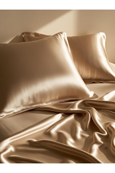 MA'DEMUR Silk Cover 100% Pure Silk Cover 50X70 cm Champagne Color