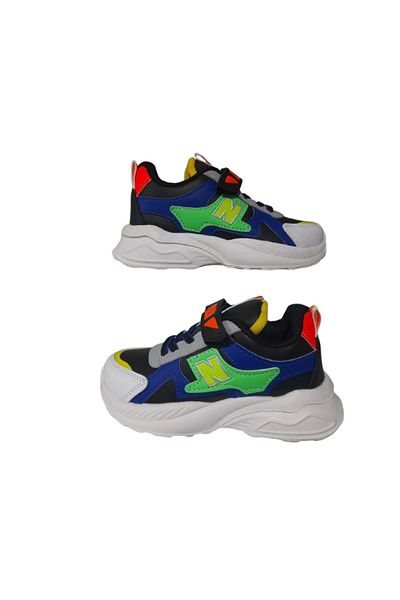 Callion Children's Black-Blue Flat Sole Sports Shoes