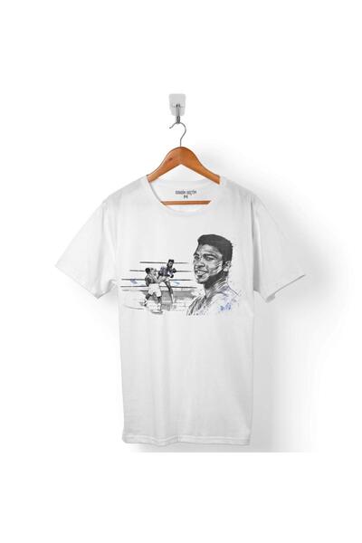 Kendim Seçtim Tricou cu imprimeu pentru băiat, alb, Muhammad Ali Clay Smile B...