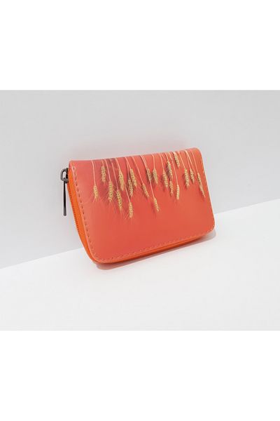 renkli çiçekler Portofel de dama 12,5x8,5 CM Portofel de dama cu model Spike Culoare portocalie