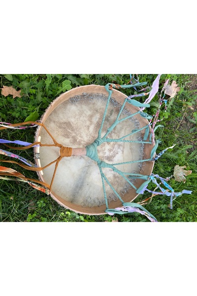SULTANMUSİCALSHOP Şaman davulu(37cm)baskısız orijinal görünüm,kam davulu