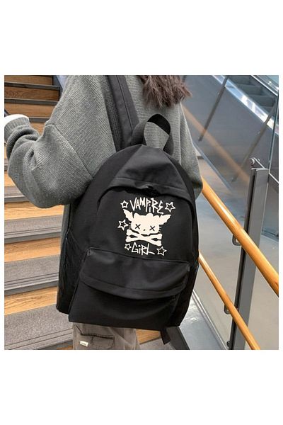 Aesthia Wampire Girl Printed School, Course, Course Backpack - Mingalondon