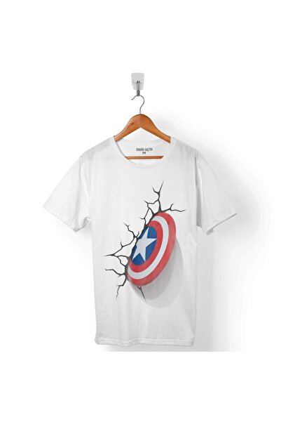 Kendim Seçtim تي شيرت كابتن أمريكا كابتن أمريكا 3D 3D للرجال