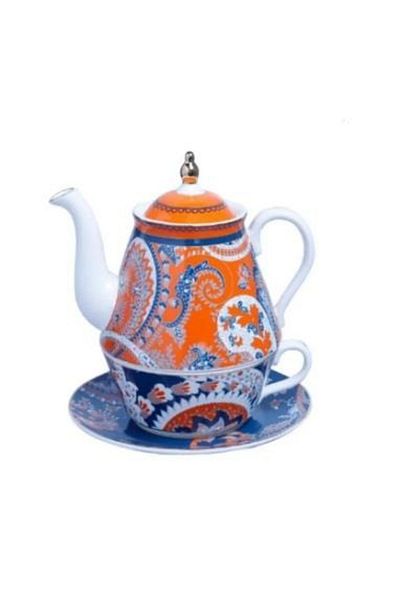 Lucky Art Vesta Bone 500ml Single Teapot and Cup Set - Lyhd 515