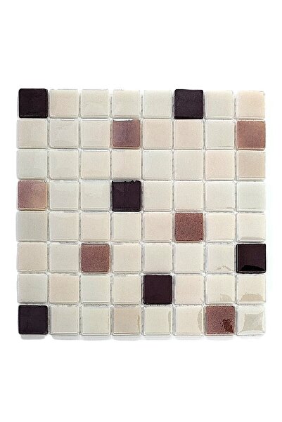 MozaiKristaL Tüm yüzeyleri için 38x38mm P.Krem-P.Kahve-Kahve 31.5x51.5cm File...
