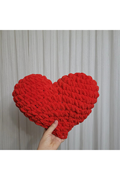 ARTTMACRAME Пухнаста подушка у формі серця (з наповнювачем)