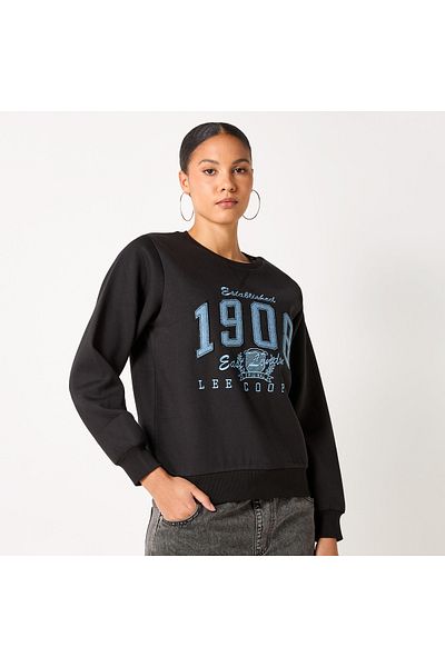 Lee Cooper Applique Detail Sweatshirt With Long Sleeves