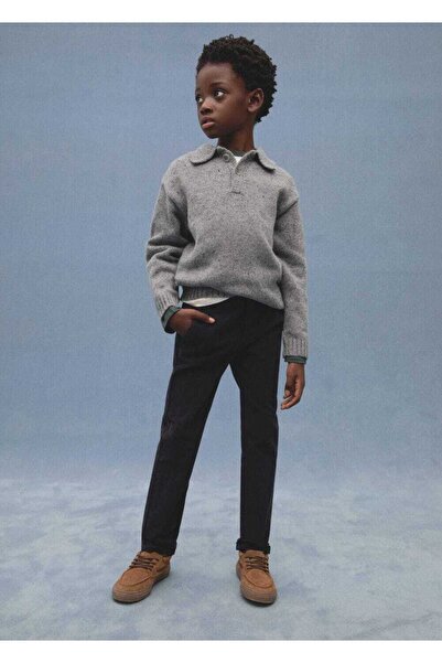 MANGO Kids Pulover cu gât polo